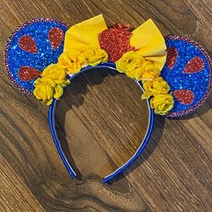glitter Mickey Minnie Snow White ears